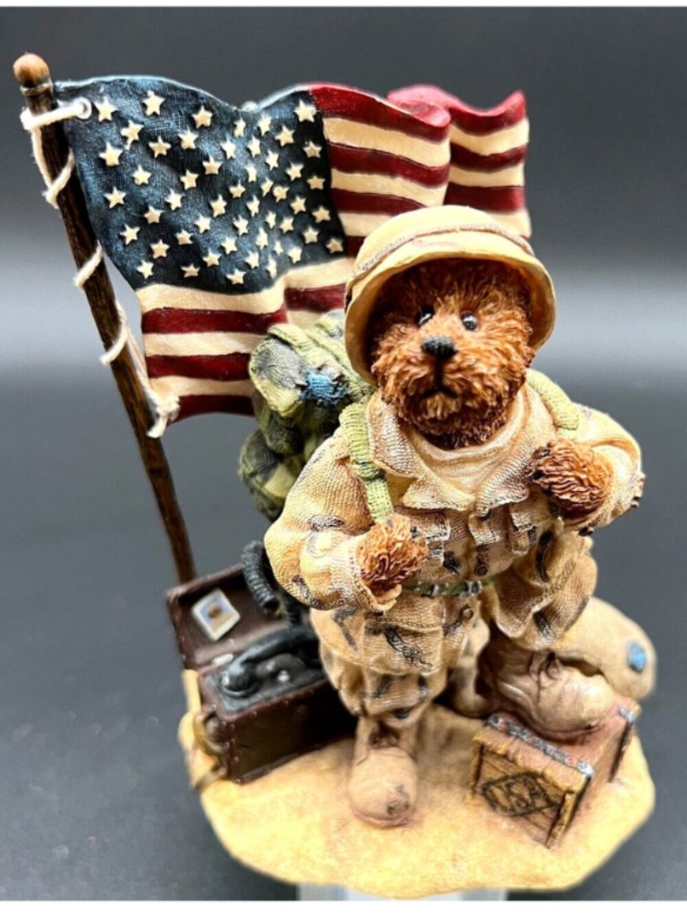 Boyds Bears NIB VINTAGE McBruin to Serve with Honor Patriotic Figurine, #2277923